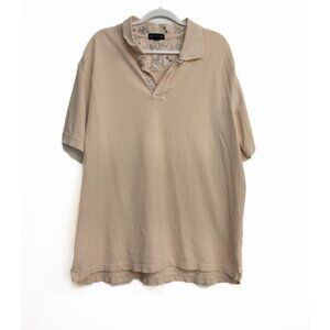 Lands End Mens Beige Polo Shirt Size XXL (50-52)